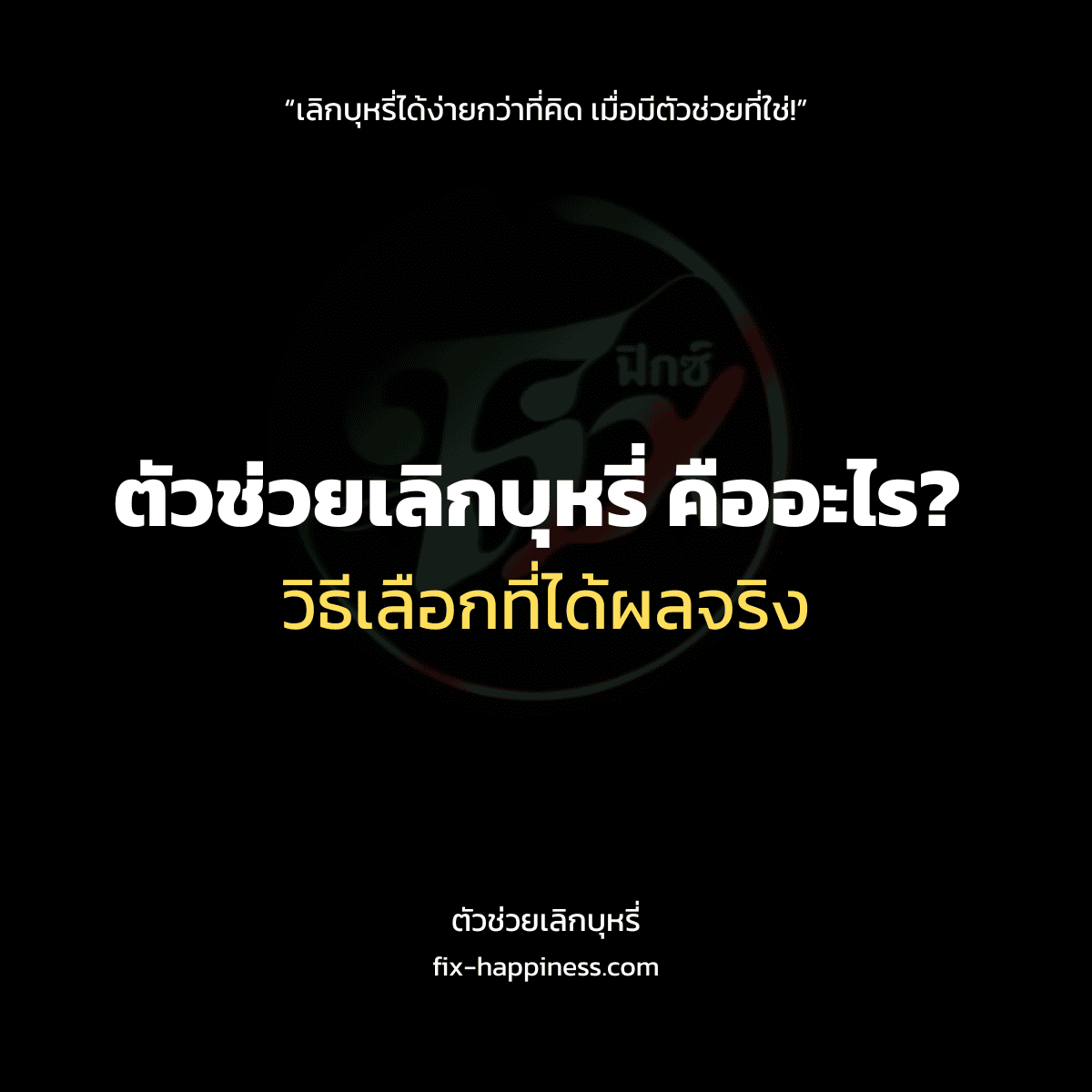 ตัวช่วยเลิกบุหรี่