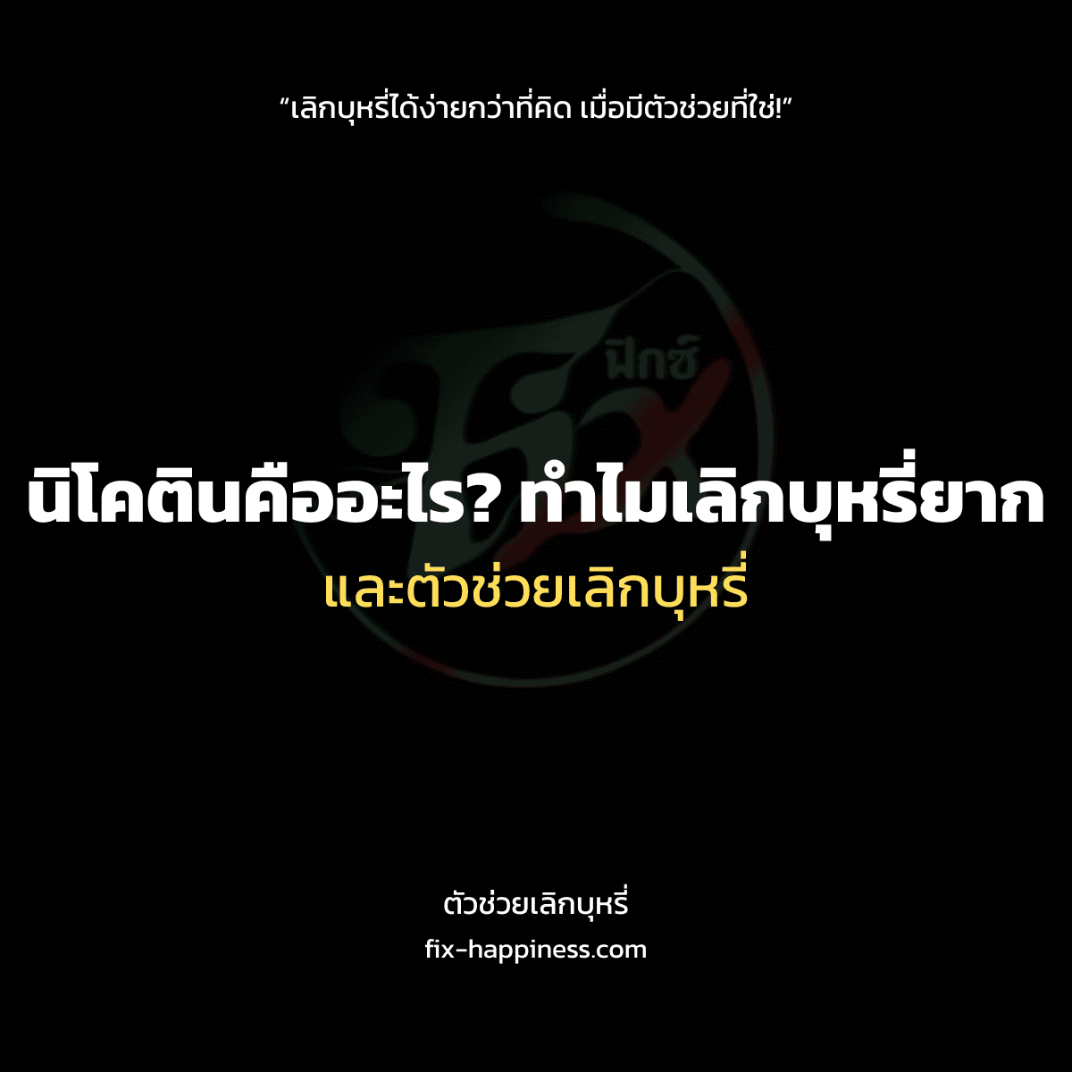 ตัวช่วยเลิกบุหรี่