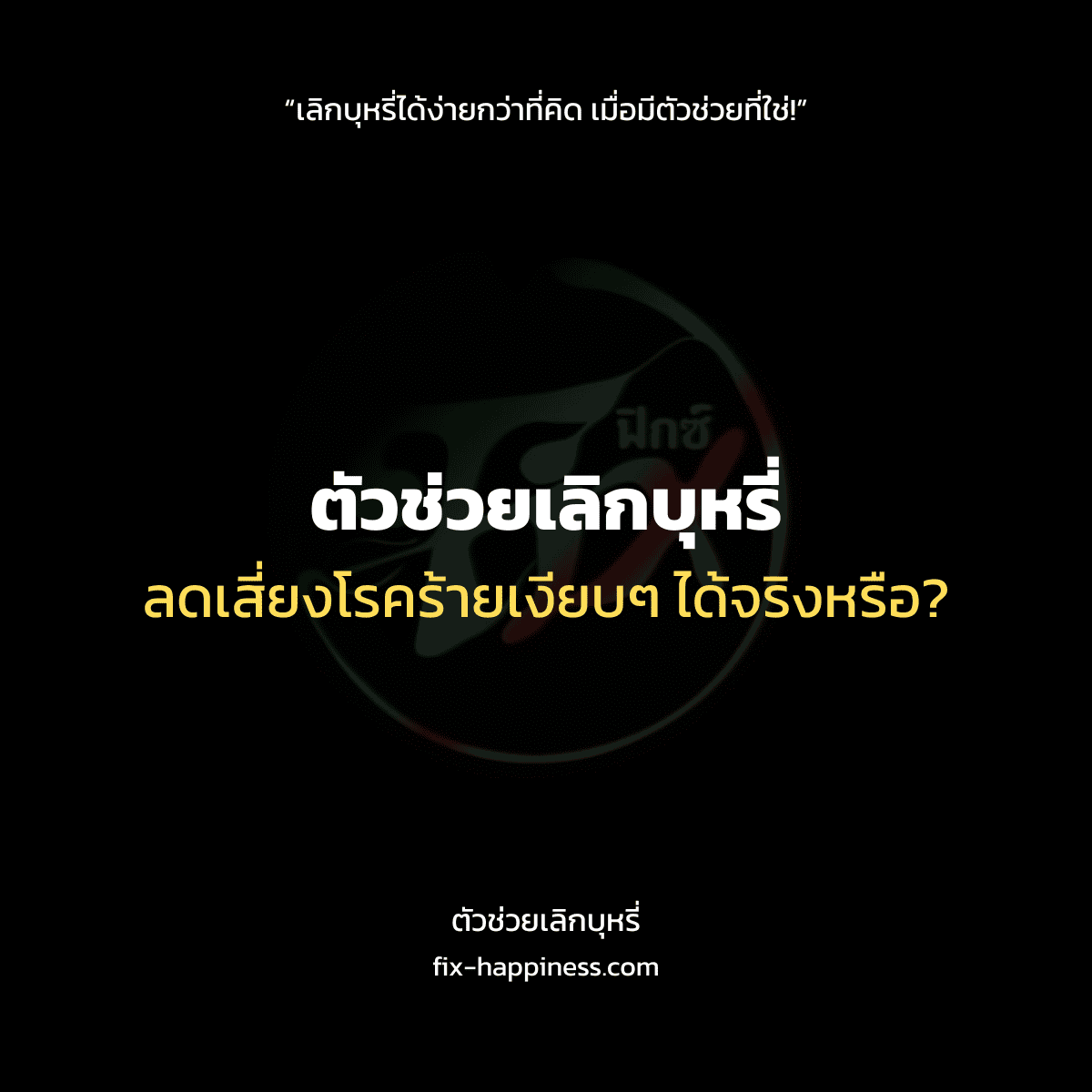 ตัวช่วยเลิอกบุหรี่